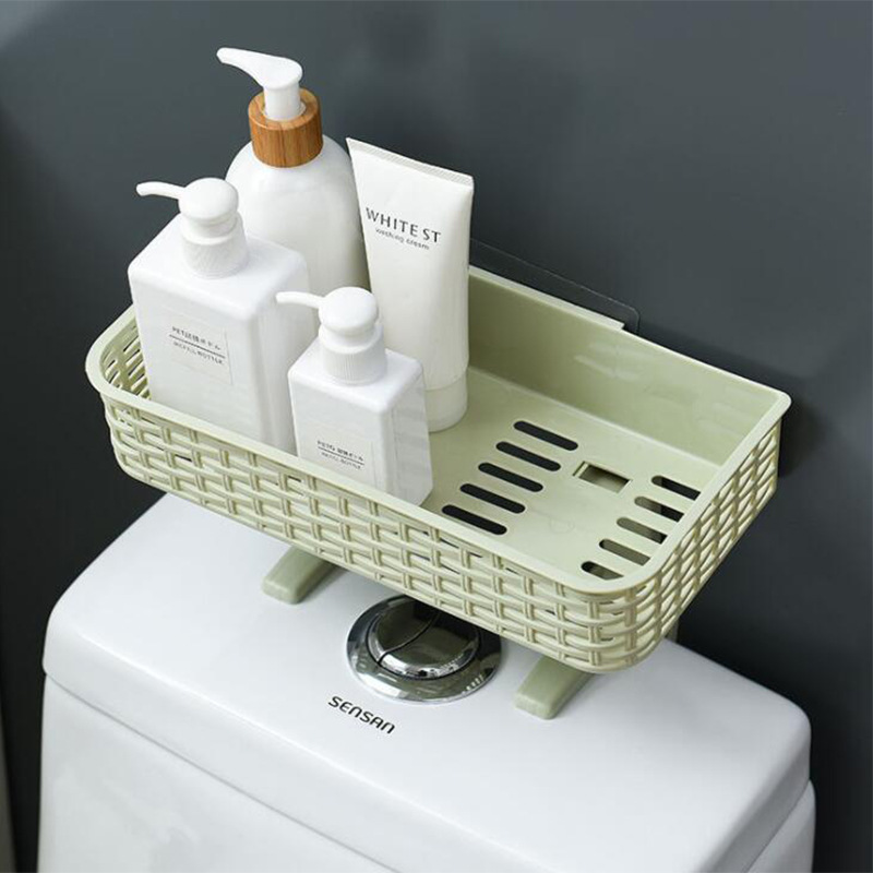 New Creative Multi-Functional Storage Rack Wall-Mounted Bathroom Toilet Sundries Storage Rack Hanging Suction Rack