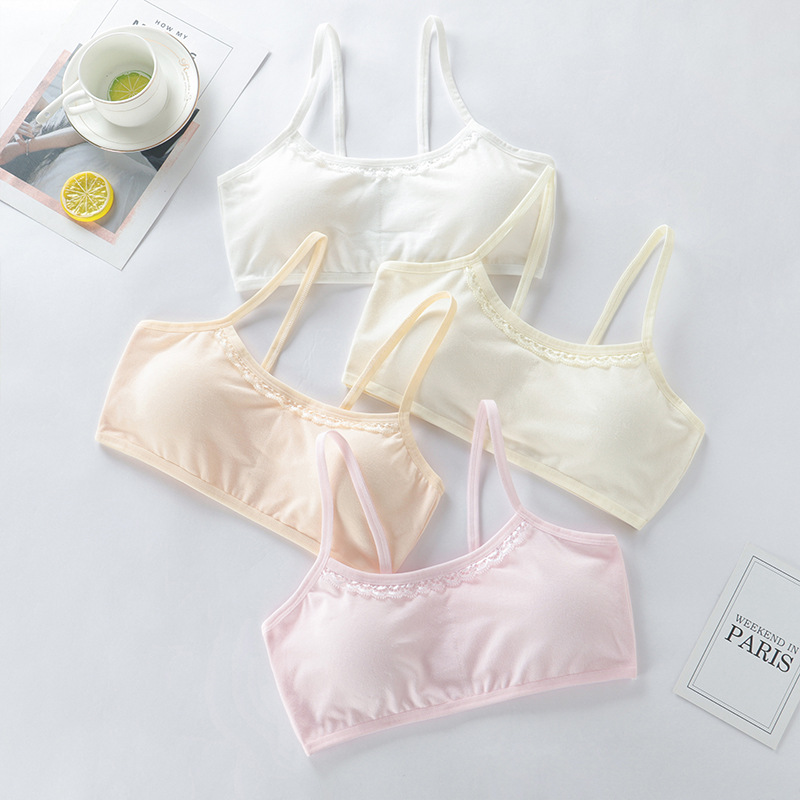 内衣女学生吊带小背心16-17初中生发育期文胸罩韩18-19岁高中少女