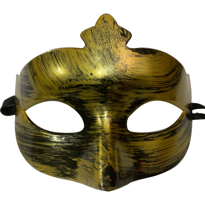 万圣节舞会派对饰品面具 复古爵士平头面具 仿古半脸面具装饰男款