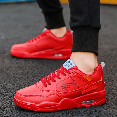 红色气垫鞋男外贸爆款男鞋跨境跑步鞋减震男士休闲运动鞋一件代发