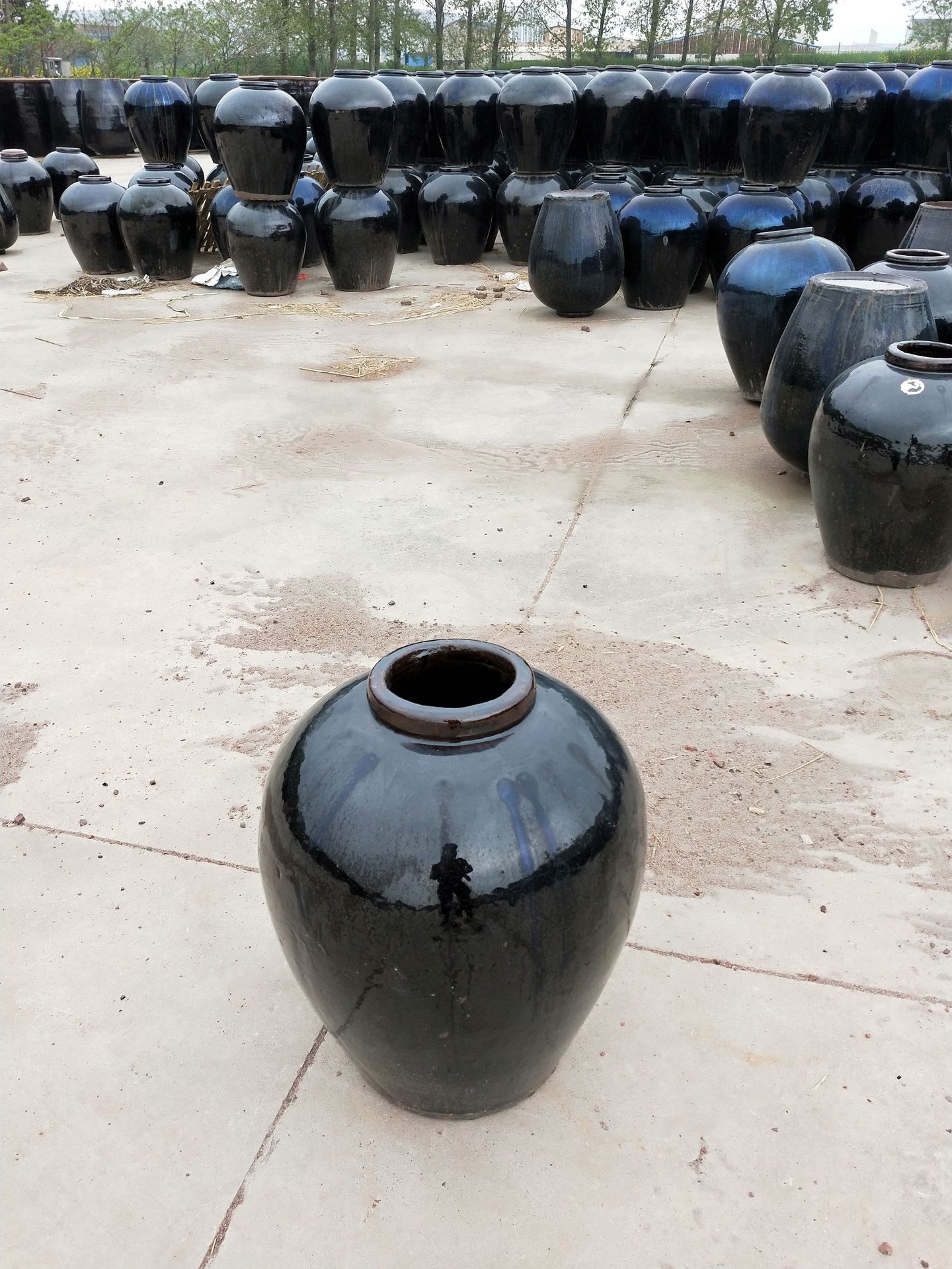 宜兴土陶黑釉100斤50公斤甲级加厚酒坛 里外上釉 厂家直销