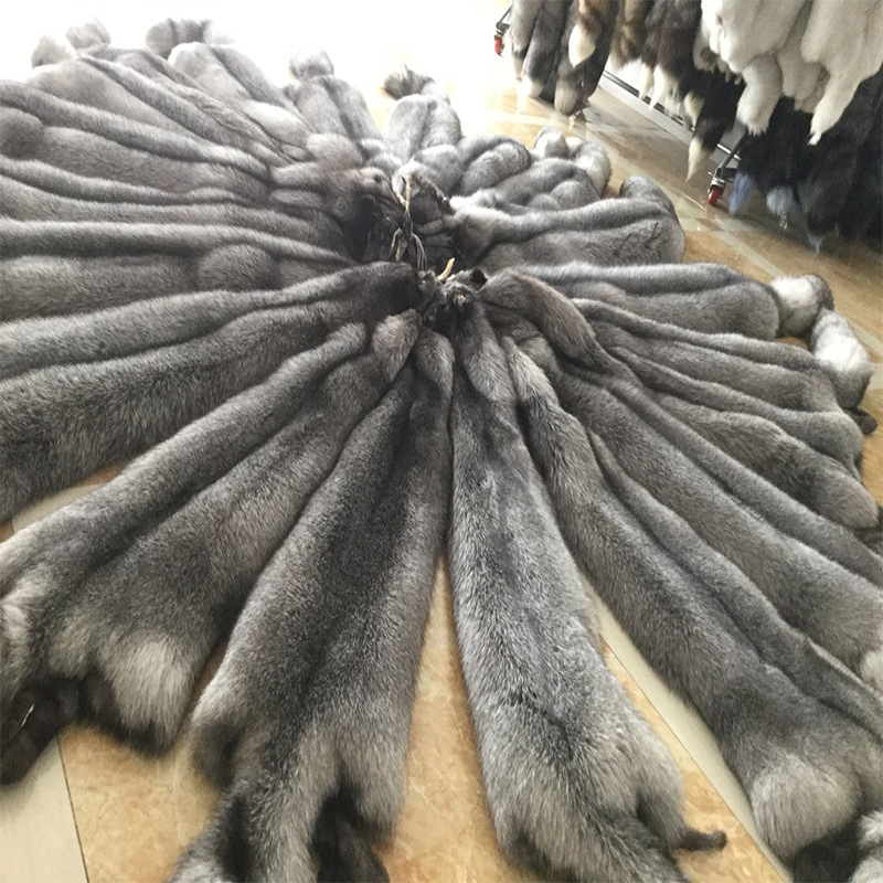 河北大营狐狸皮蓝狐进口银兰代加工染色定做现货批发处理服装原料