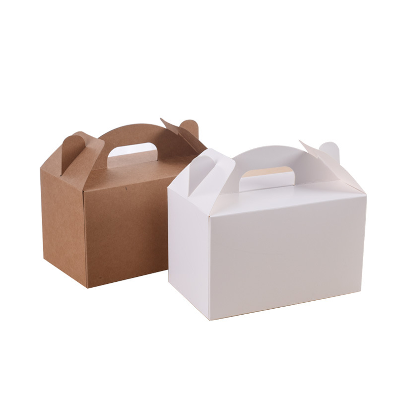 印刷定制logo环保一次性外卖盒白卡纸折叠食品打包盒快餐盒子