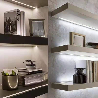 led橱柜灯带 嵌入式书柜灯条 超薄衣柜底灯 斜发光展柜灯 可定制