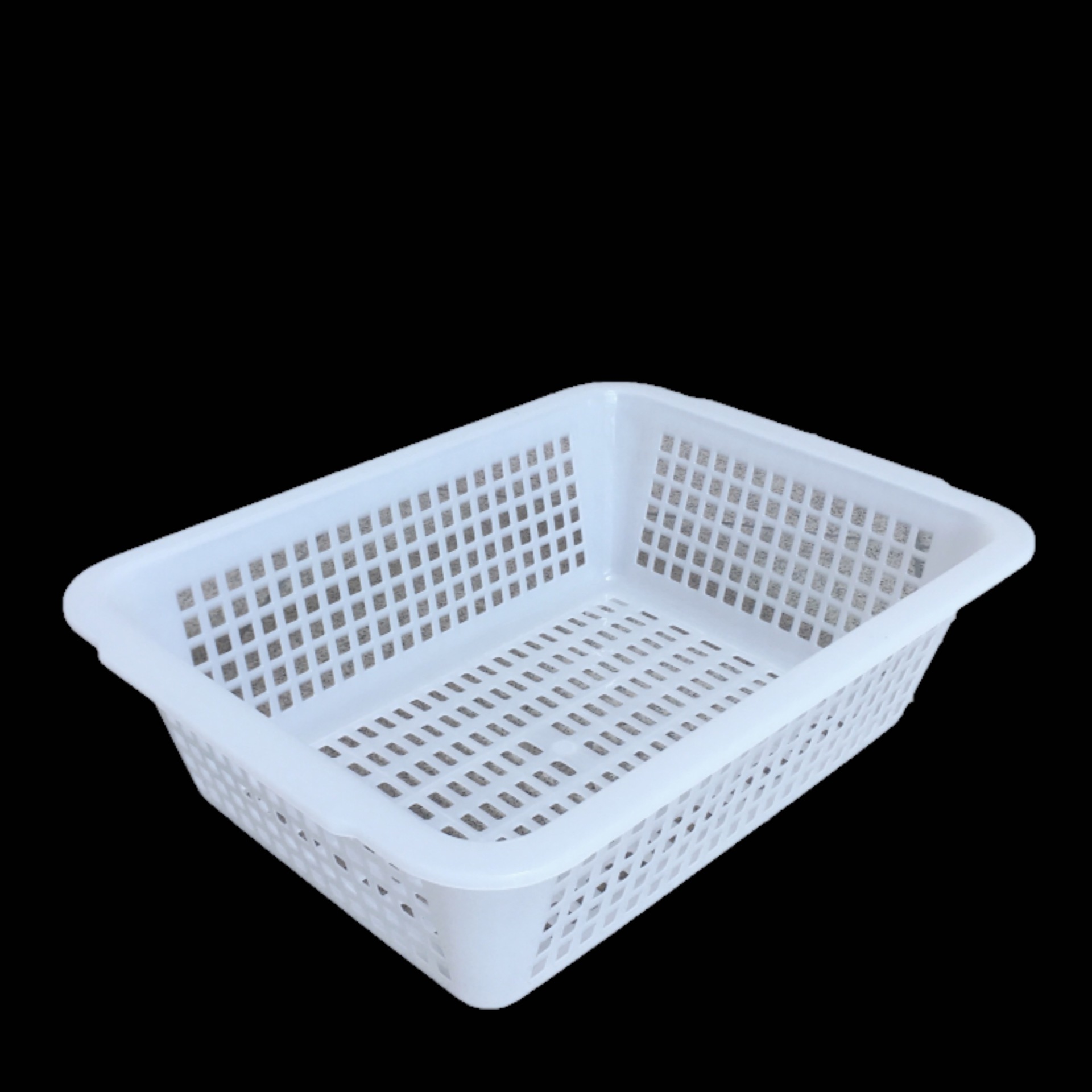 塑料篮子白色加厚厨房收纳筐配货蓝长方形水果蔬菜框洗菜篮小框子