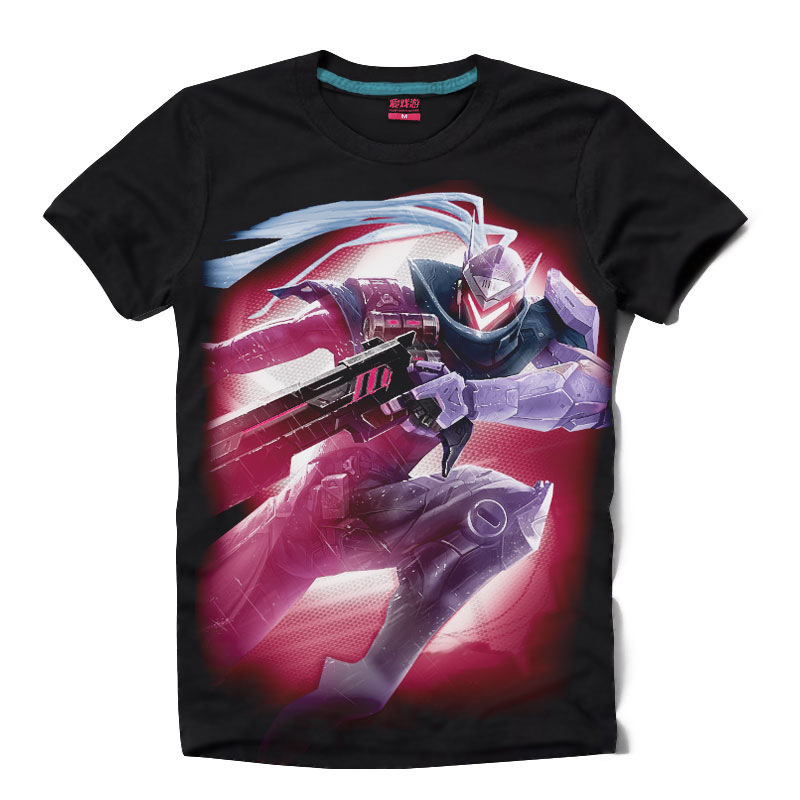 2019款青少年英雄联盟t恤男士夜光短袖lol原画衣服夜光体