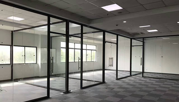 许昌85款单层玻璃隔断,办公室隔断铝合金单层玻璃隔断墙批发