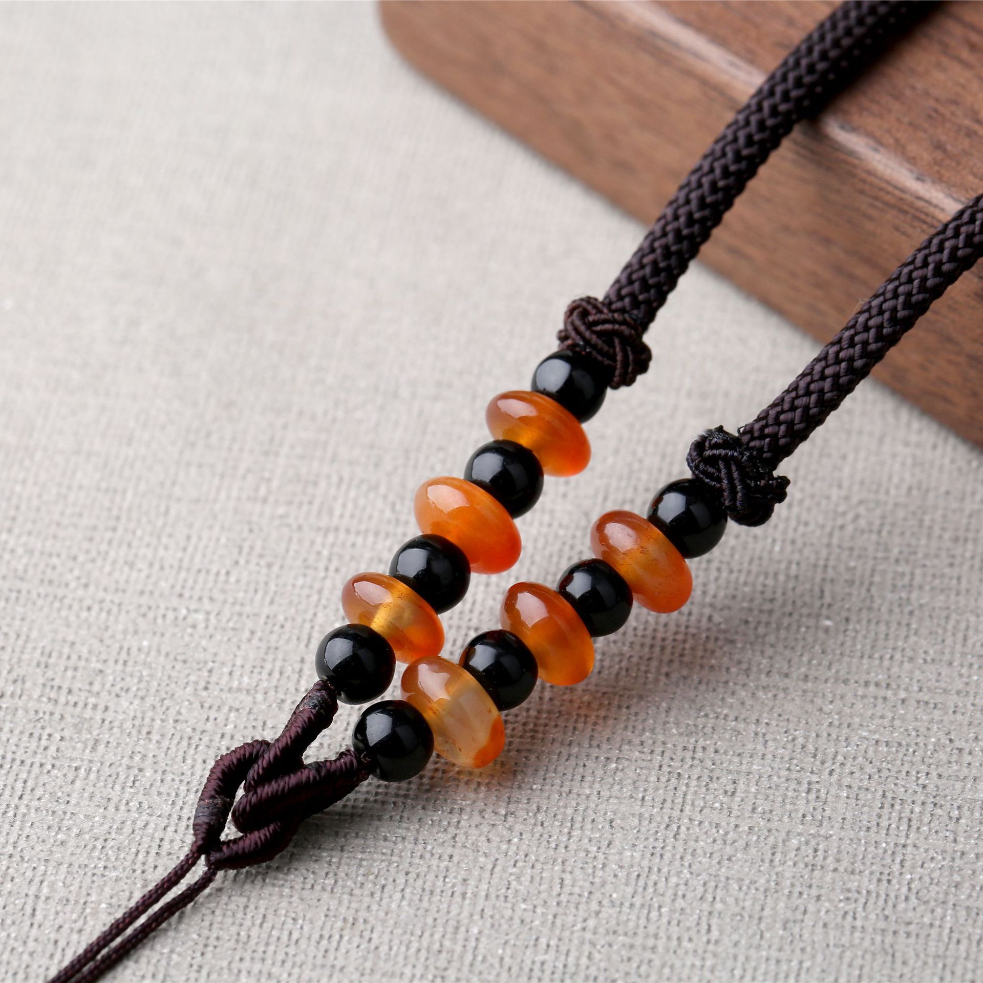 5挂脖长绳二代蜜蜡大玛瑙绳香包挂绳蜜蜡金银坠项链绳