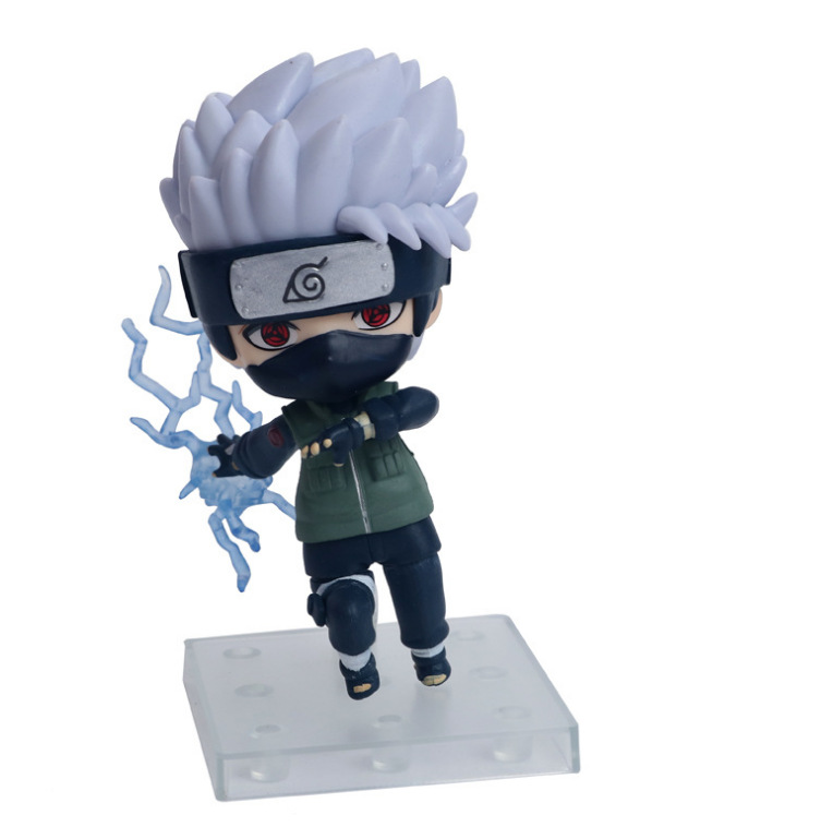 火影忍者动漫 q版25代3款卡卡西手办公仔 11cm人偶