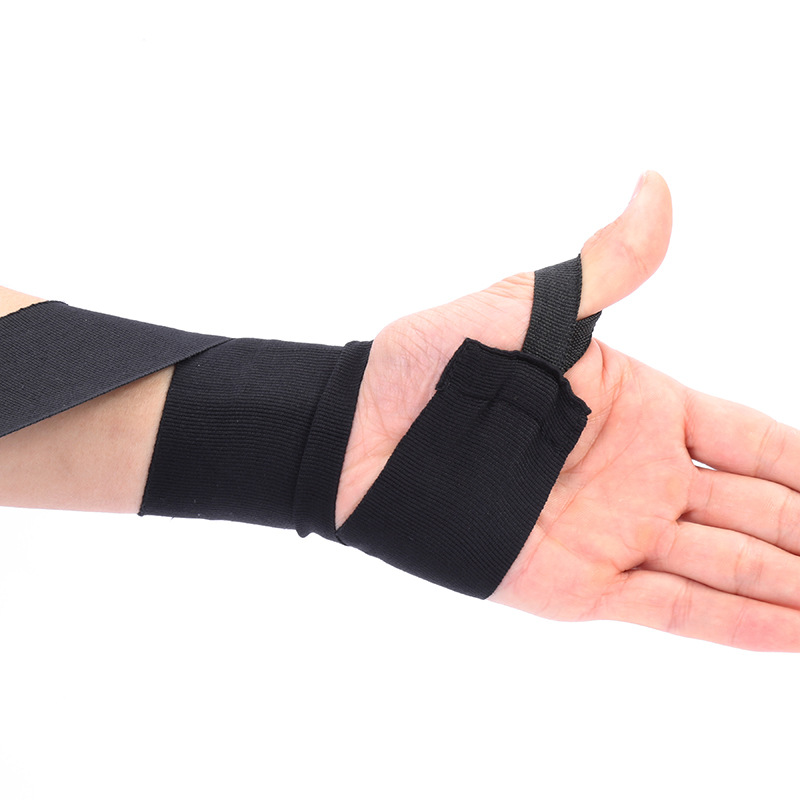 雷暴新款纯色弹力拳击绑带散打泰拳护手绷带批发运动健身护腕带