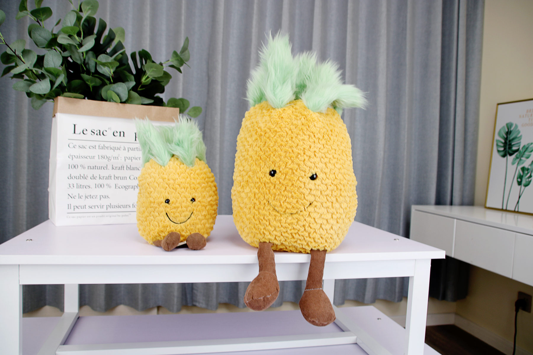 ins网红可爱牛油果菠萝毛绒公仔卡通创意水果玩偶少女心活动礼品