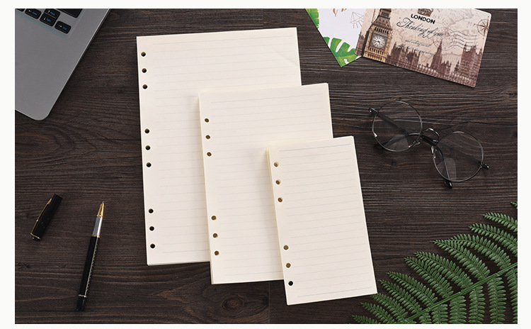 精美商务办公活页纸学生作业练习a4b5a6记事本空白横线格子替芯纸