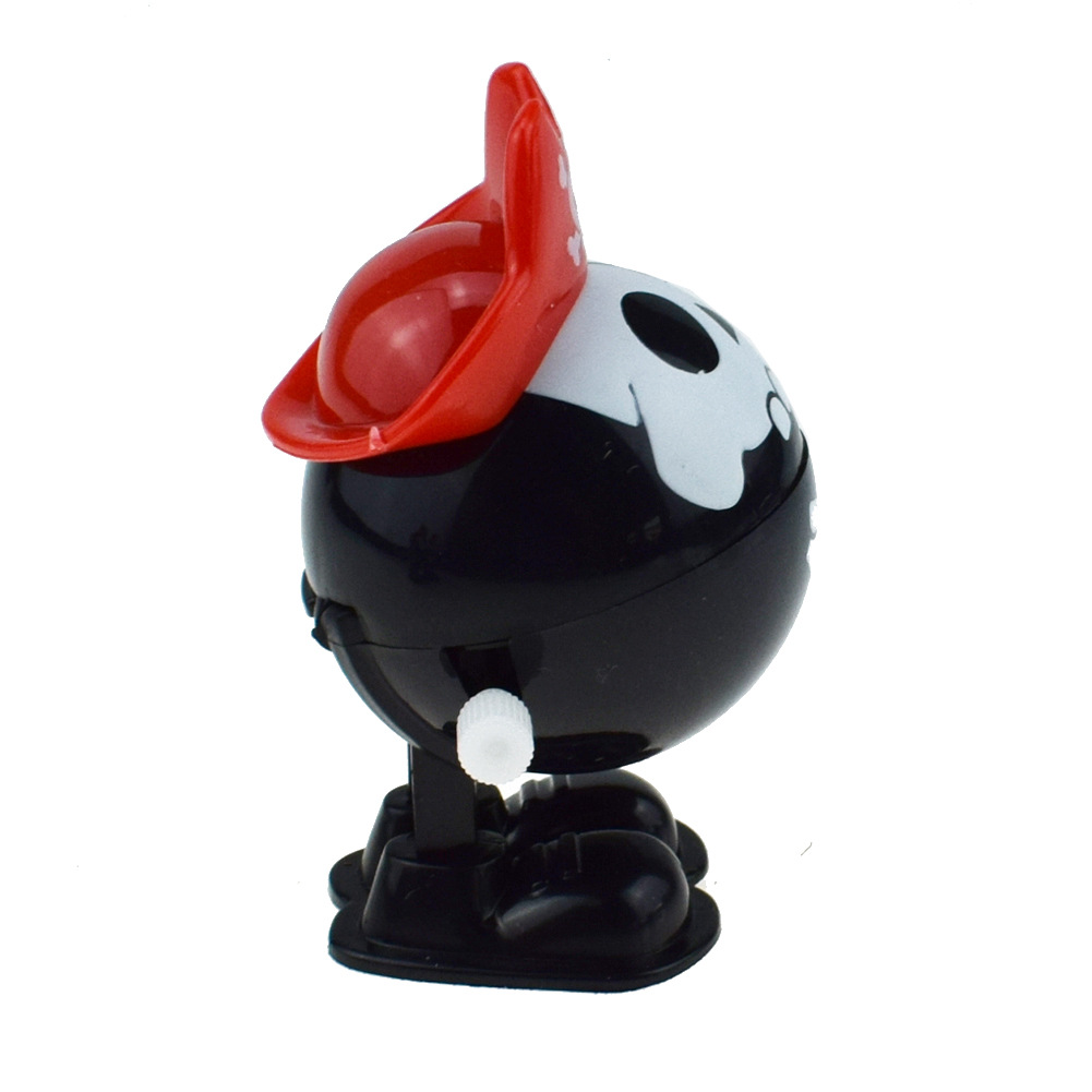 Novelty Funny Winding Clockwork Winding Pirate Hat Skull Halloween Christmas Small Gift Toy