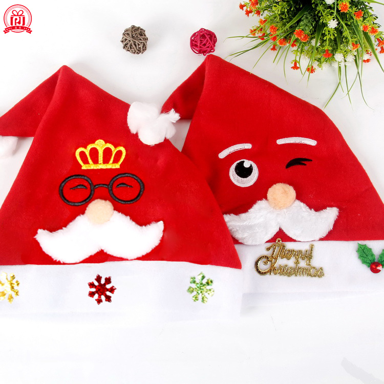 Christmas Hat Flannel Antlers Hat for the Elderly Christmas Party Wear Holiday Decoration Hat Adult Children Hat