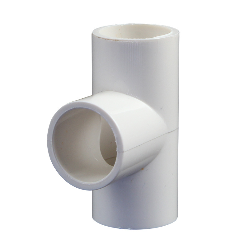 pvc给水管三通 等径 三通接头配件20 25 32 40 50 63-200白蓝灰色