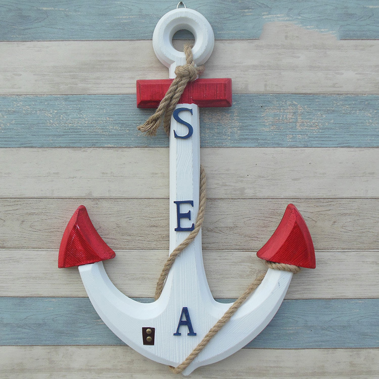 地中海工艺品船锚壁饰铁锚家居装饰品酒吧背景墙特色创意壁挂