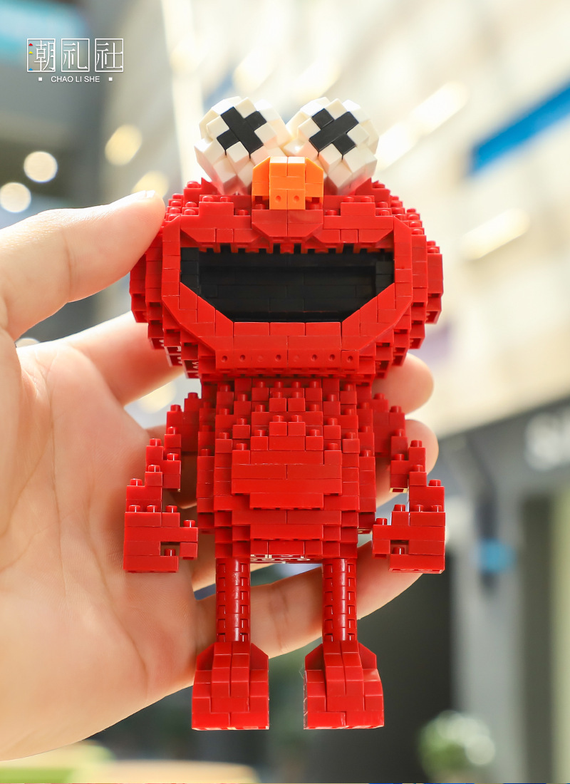 潮礼社小颗粒积木潮牌kaws芝麻街联名公仔 38001-38017 38035-37