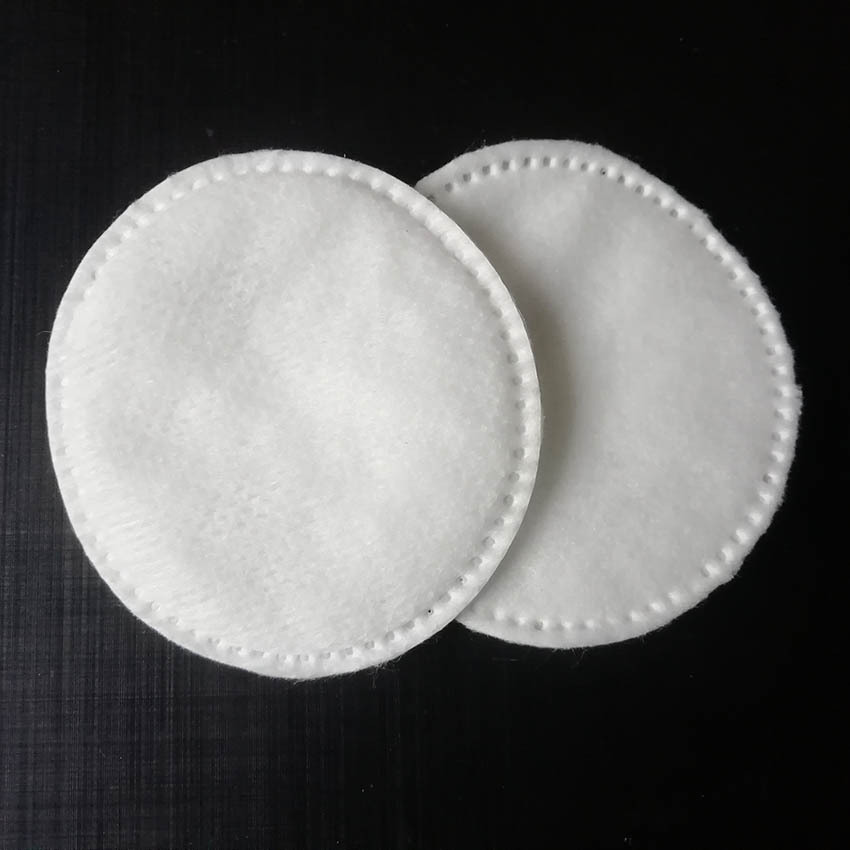 50片袋装圆形化妆棉片 厚款压边湿敷卸妆棉一次性洁面巾卸甲巾