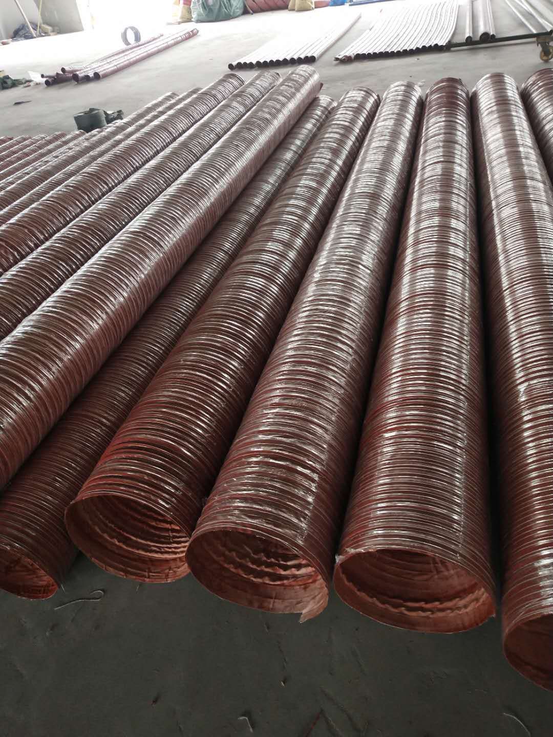 厂家直销红色高温风管 耐高温软管 300度高温通风管 红色硅胶软管