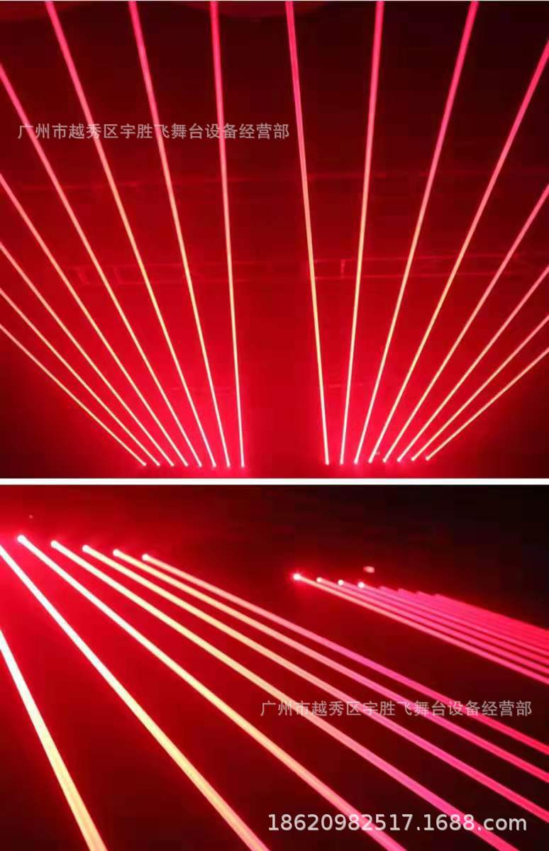 声控八眼激光灯七彩灯旋转舞台灯光酒吧夜店蹦迪演出ktv闪镭射灯