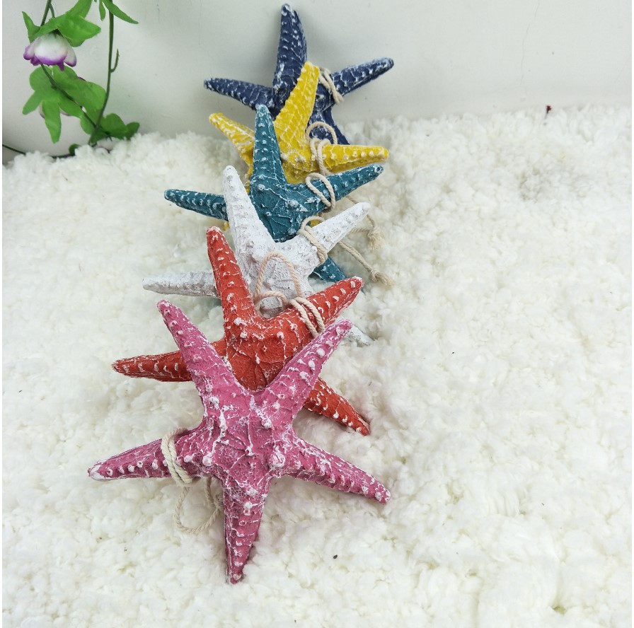 地中海风格做旧打磨五指馒头海星家居壁挂墙面装饰仿真树脂海星