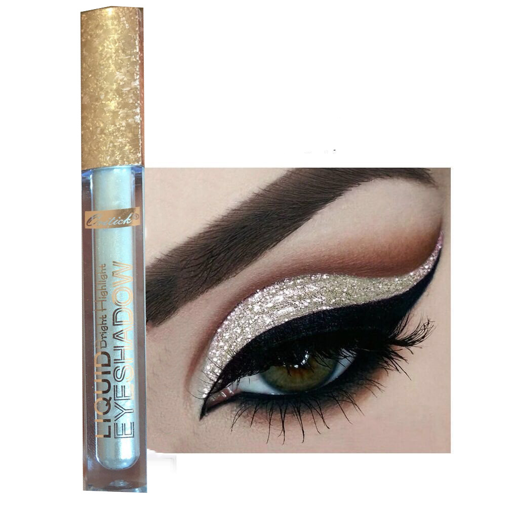 奥伦提新款珠光爆闪金葱钻石液体眼影彩色亮片眼线液厂家直销