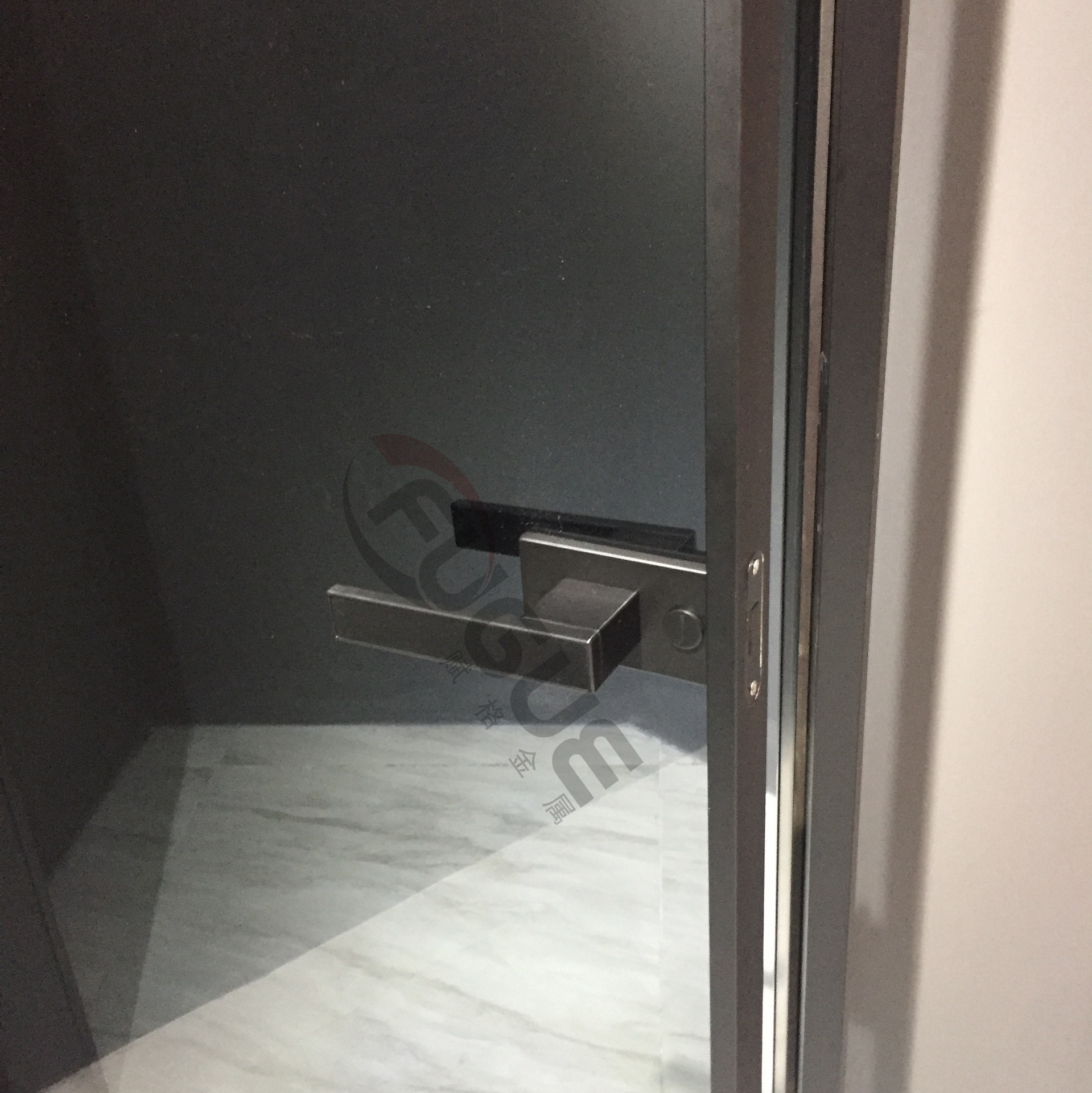 16 18平开门锁具 极窄玻璃门锁 别墅用卫生间门锁