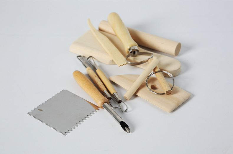 木质陶艺陶泥泥塑工具套装特价陶艺工具软陶泥雕塑用紫砂制壶工具