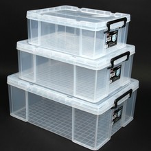 厂家批发透明盒储物箱多用箱玩具衣服长方形收纳箱包装箱塑料盒