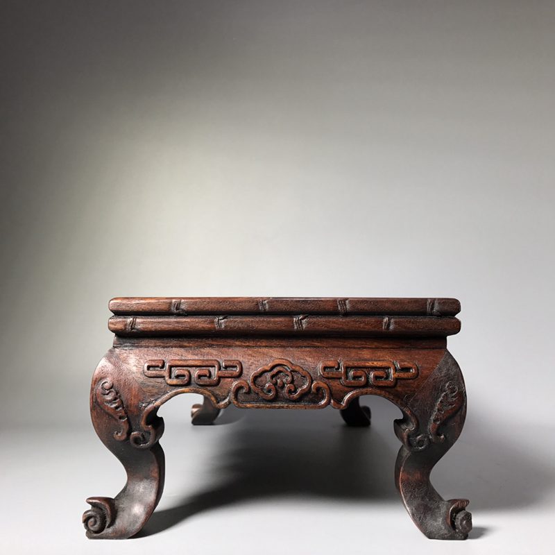 古玩古董仿古做旧物件花梨木实木卷腿桌