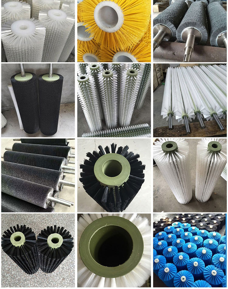 工业毛刷辊尼龙丝塑料pp棒赛钢pom材质滚刷除尘毛刷小型特制刷棍