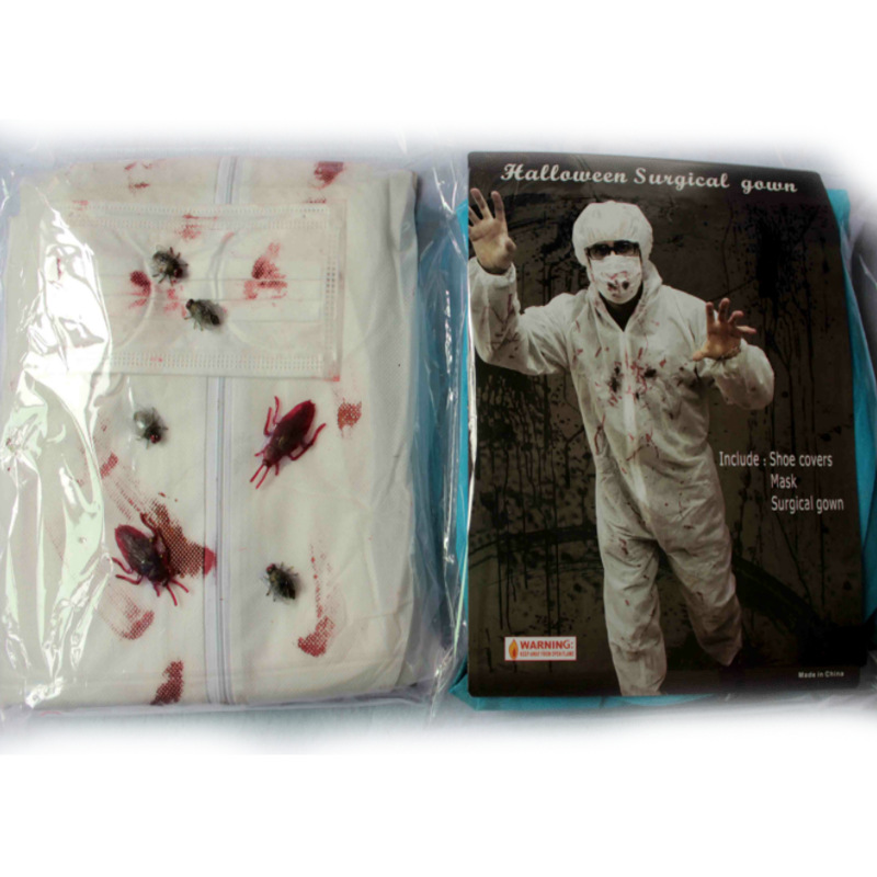 万圣节成人服装cosplay化妆舞会派对恐怖带血男医生衣服血手术服