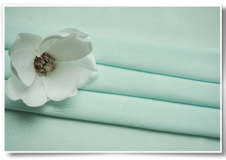 暗纹汉服布料 30支小清新月白色蒲公英连衣裙居家服人棉提花面料