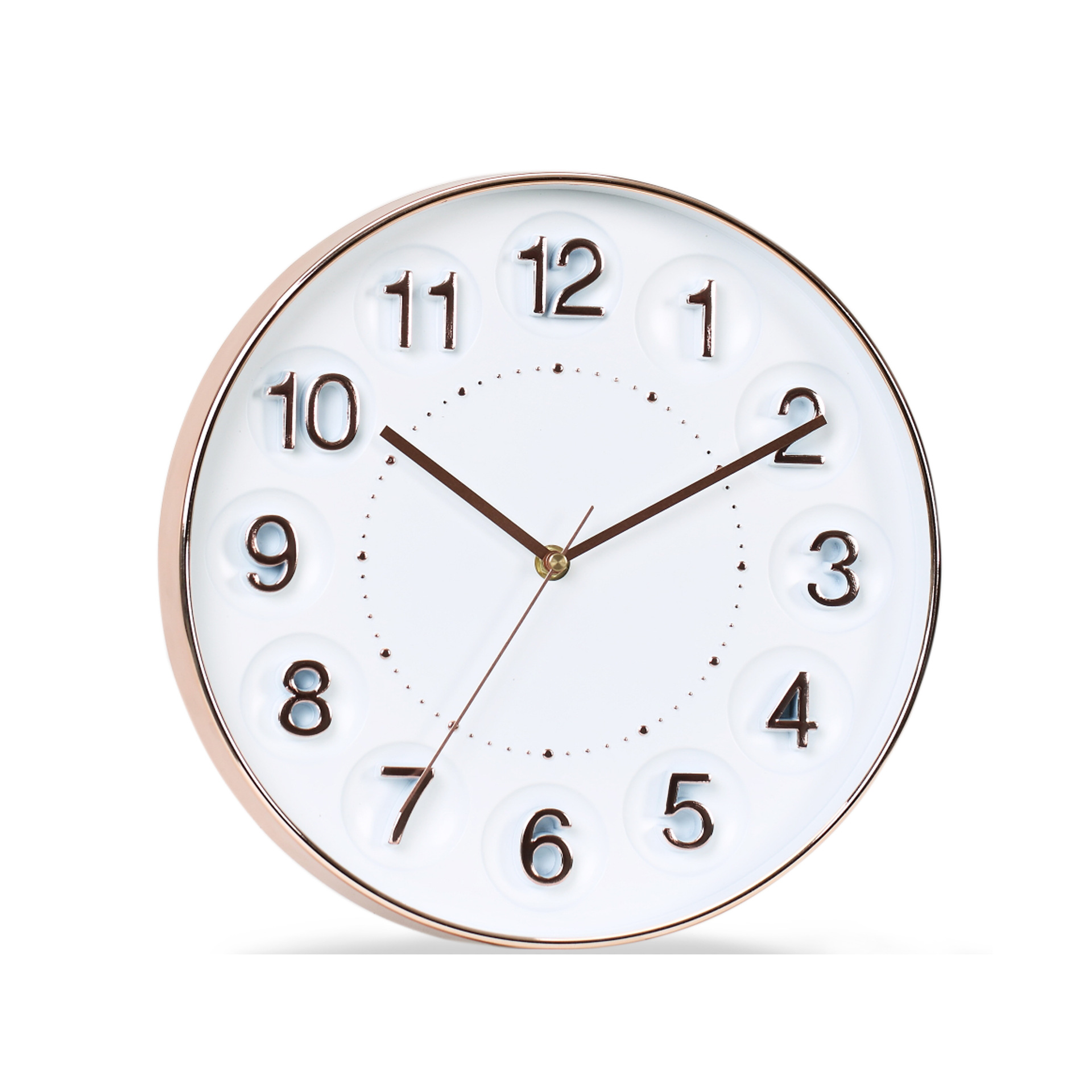 现代简约3d立体数字钟表北欧圆形客厅卧室静音挂表新型创意时钟