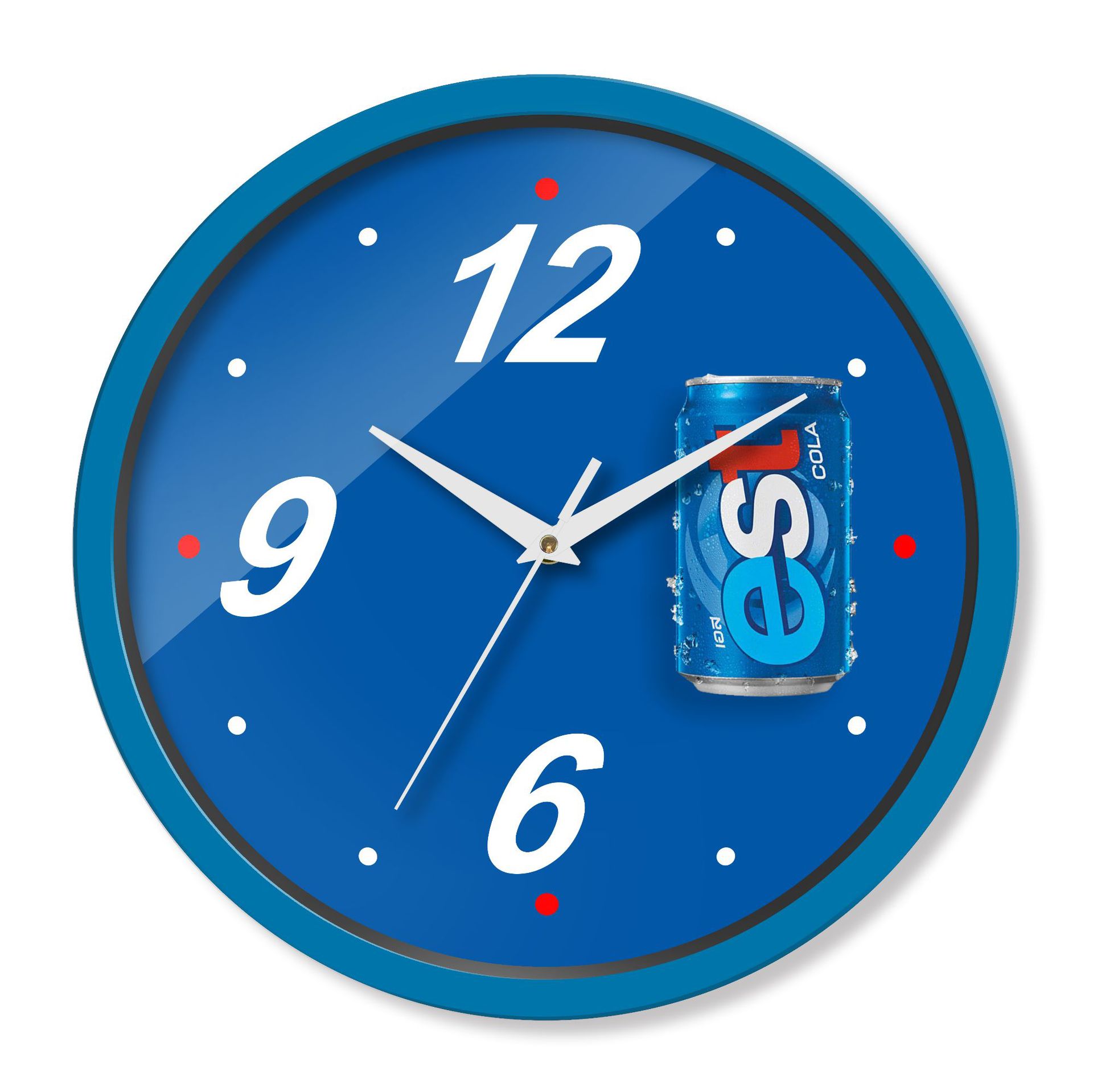 真工厂可定制圆形时钟公司广告塑料便宜静音挂表客制简约时钟创意