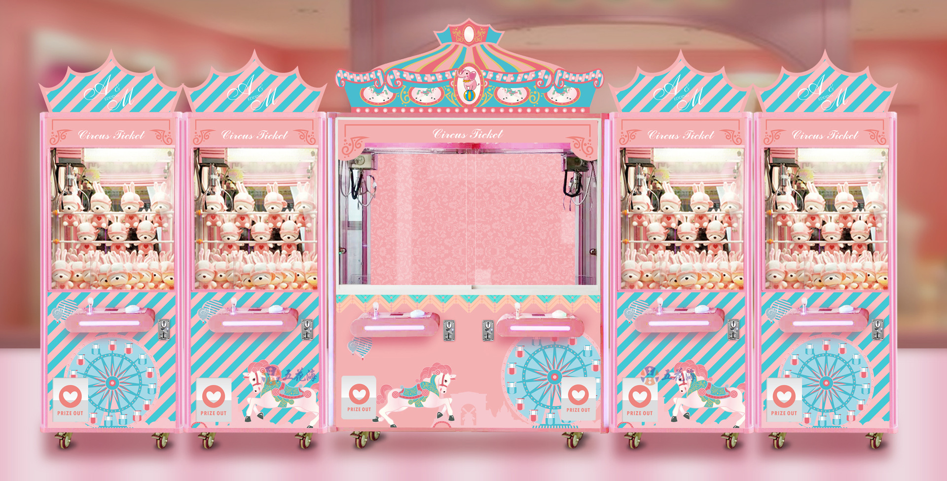 英伦风娃娃机特价直销 工厂定制广州源头厂家抓烟机抓娃娃机价格