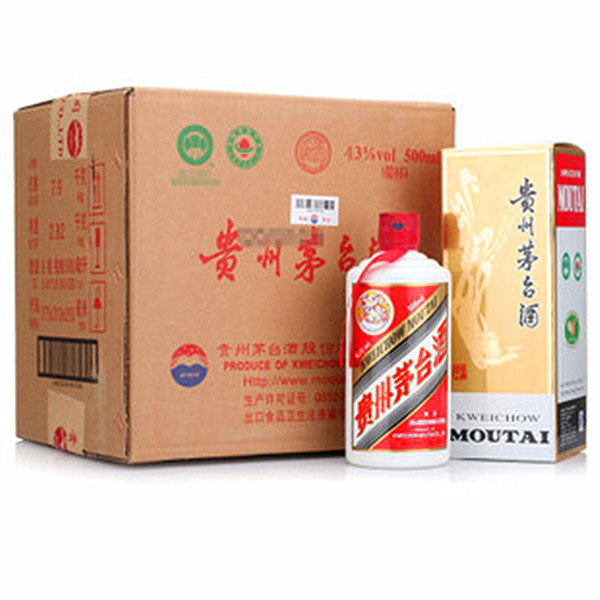moutai/茅台43度飞天茅台酱香型白酒(内含3个手提袋 )(名酒)500ml