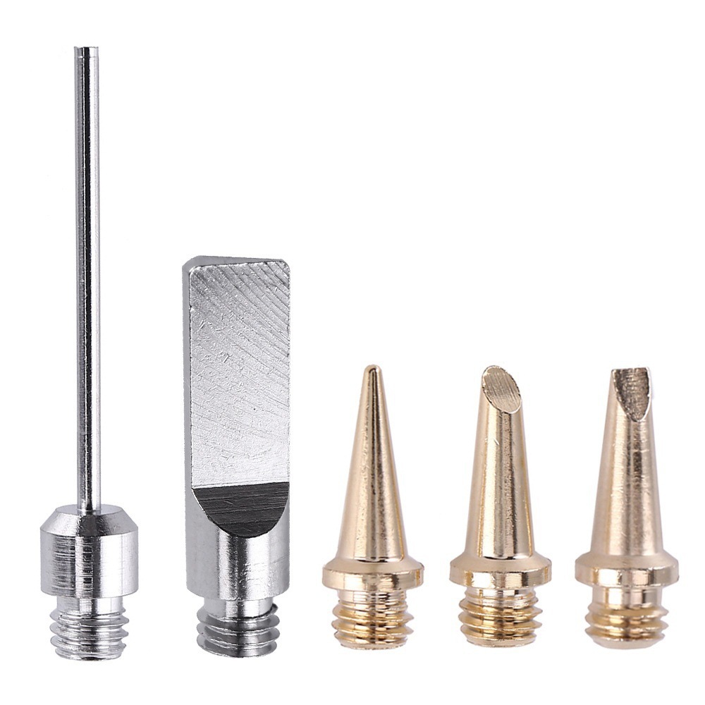 台湾5支装瓦斯电烙铁头hs-1115k烙铁咀塑胶切割刀气体烙铁头