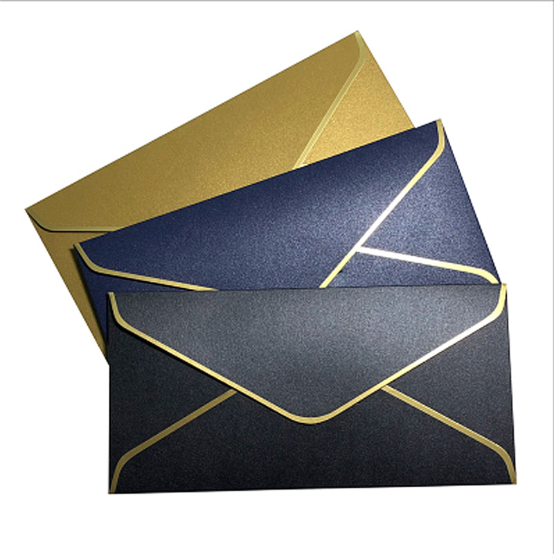 定制烫金logo创意复古西式5号信封高档商务邀请函婚礼请柬信封