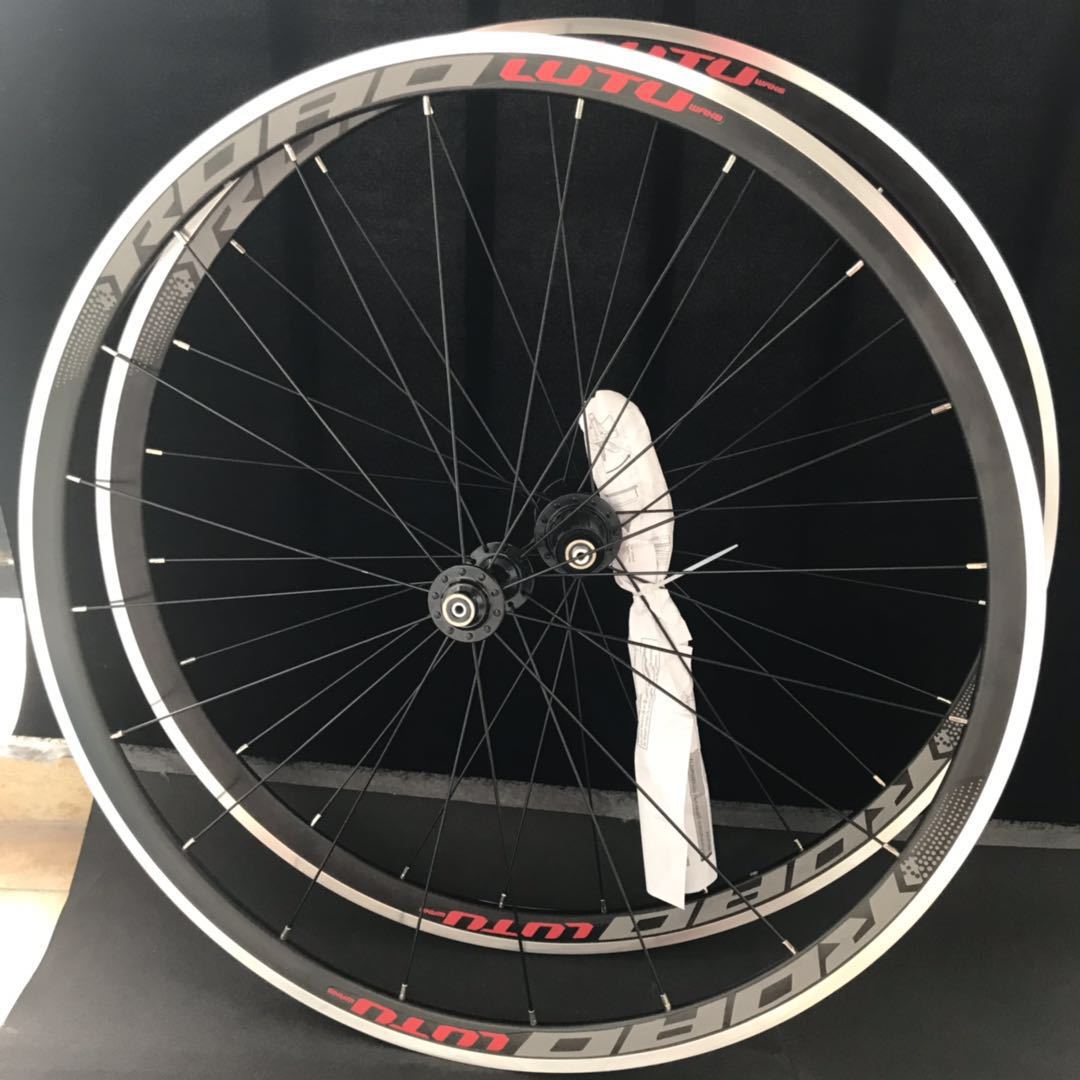 公路车轮组700c 四培林轮组 铝合金公路轮组90响 反光标