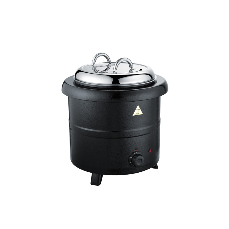 13L Straight Electronic Soup Heating Pot Electronic Stove Pot Buffet Electric Heating Black Soup Pot Insulated Electric Stew Pot