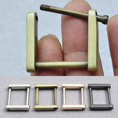 (2个装)螺丝可拆 金属维修包包 diy箱包配件钩扣配件方扣 d型扣