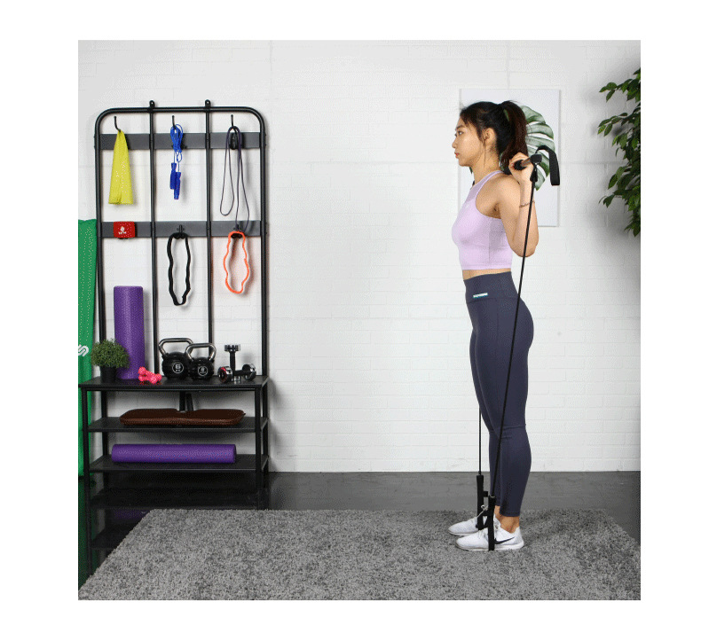 便携式运动健身器材家用减肥运动拉绳 拉力带 减肥拉伸器普拉提棒