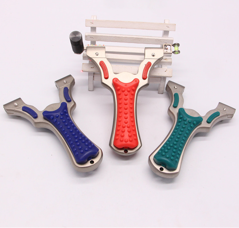 新款红外线sks狙击弹弓变色龙防滑304不锈钢水平仪弹簧快压扁皮