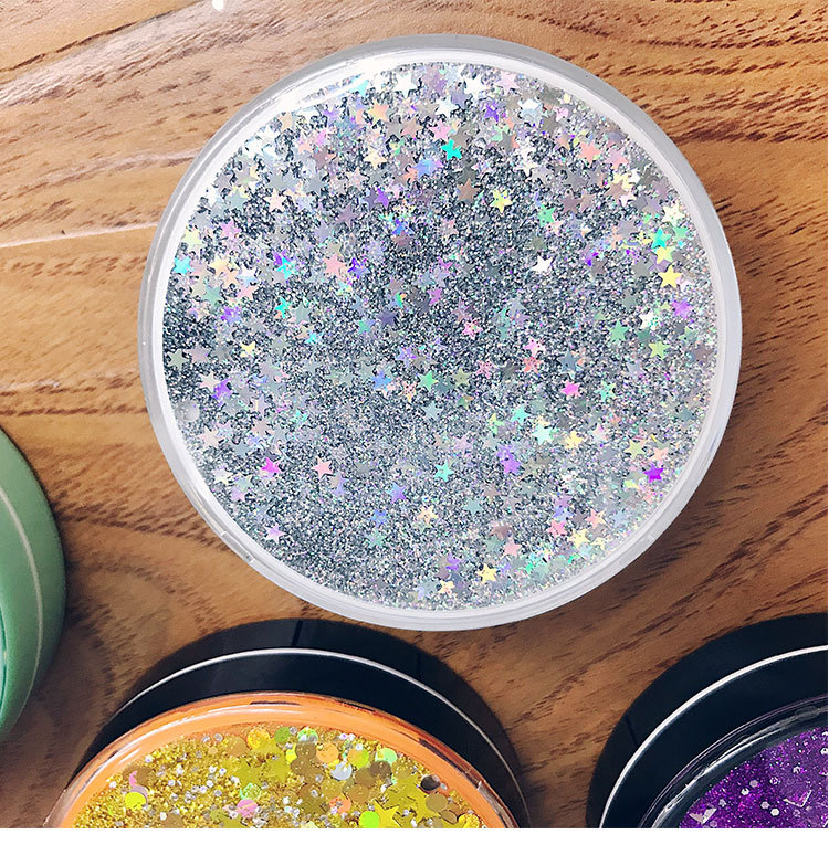 流沙闪粉星星隐形眼镜盒女美瞳糖果色小清新隐形眼镜伴侣盒护理盒