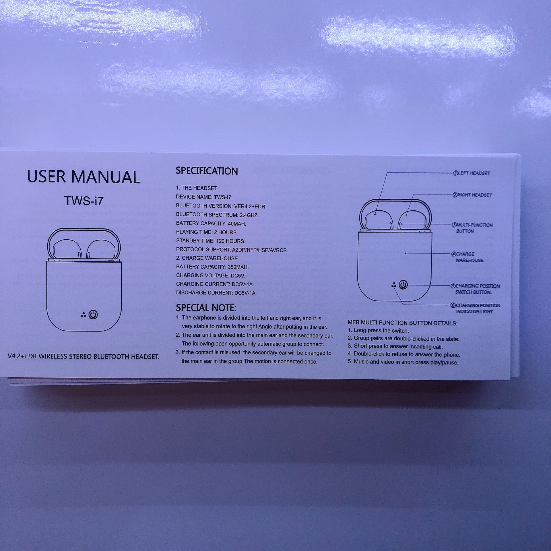 i12蓝牙耳机 使用教程图片