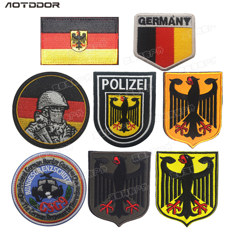 germany polizei patches 德国鹰盾士气章gsg9刺绣布贴魔术贴徽章