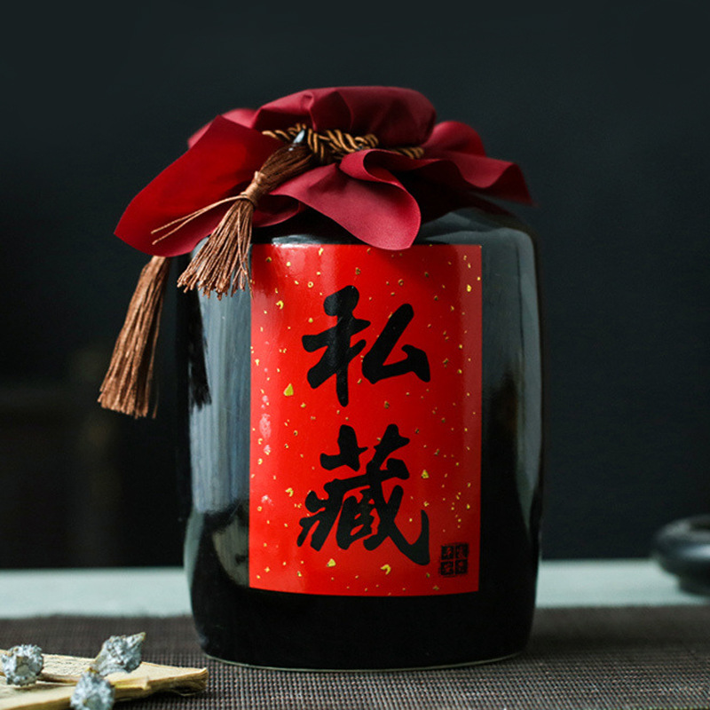 10斤陶瓷酒瓶古风酒坛子土陶酒坛密封罐十斤装白酒空酒家用小酒坛