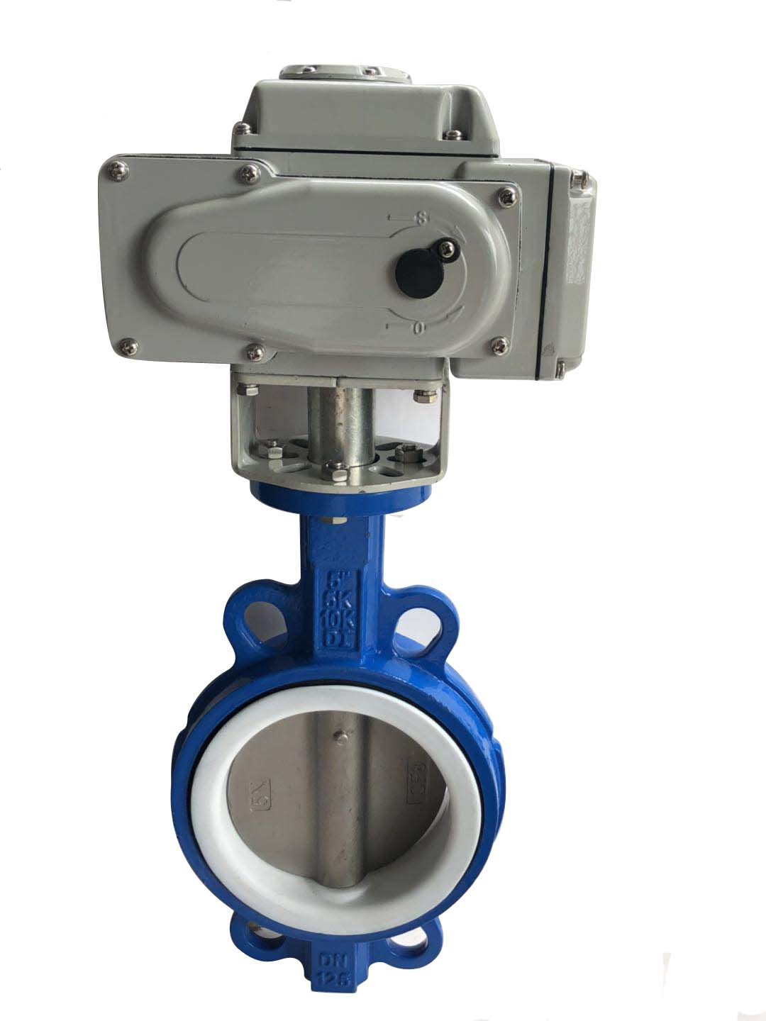 厂家直销专业安装电动阀门电动蝶阀电动四氟不锈钢304板对夹蝶阀