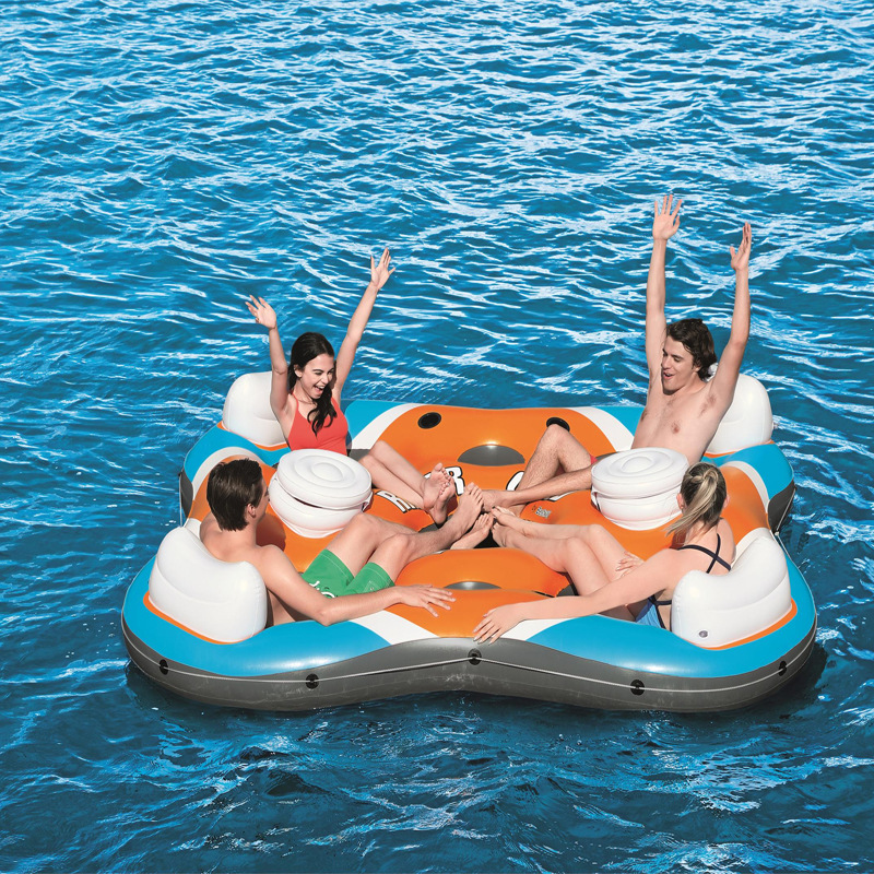 单双人加厚充气浮排气垫床水上浮床沙发漂流游泳俩用水上折叠躺椅